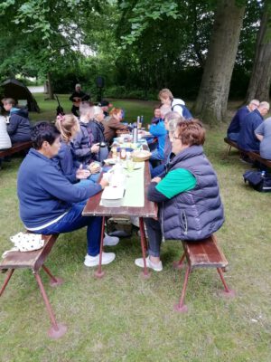 Frühstück auf dem Evergem-Platz