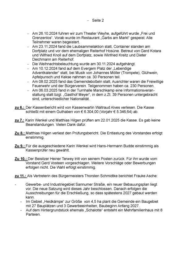 Protokoll Jahreshauptversammlung 12.03.2025 - Seite 2